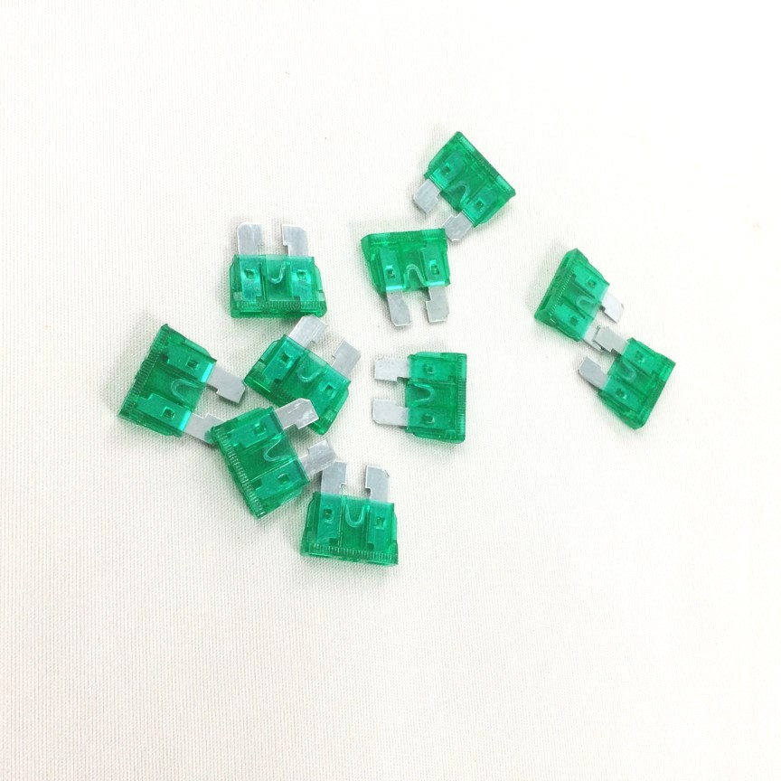 Bộ 10 cái cầu chì dùng trong xe Oto và Xe máy cỡ size M dài 19x18mm