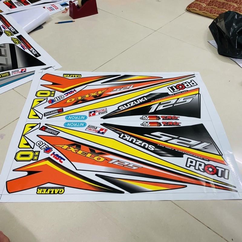 Tem rời dành cho xe axelo đỏ đen