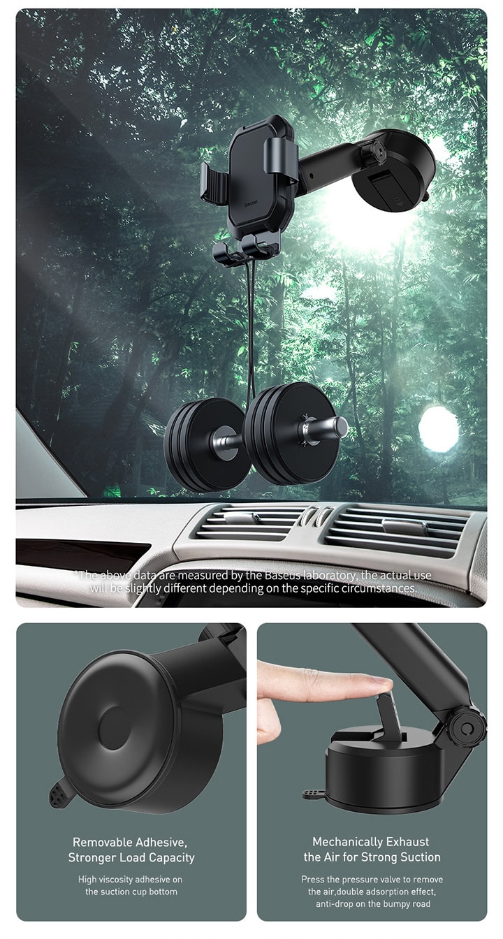 Giá đỡ điện thoại Baseus Tank Gravity Car Mount Holder with Suction Base SUYL - Hàng chính hãng