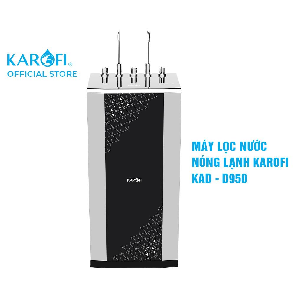 Máy (bình) lọc nước nóng lạnh 2 vòi KAROFI KAD-D950 - 10 lõi lọc, tủ optimus hiện đại, bảo hành 36 tháng