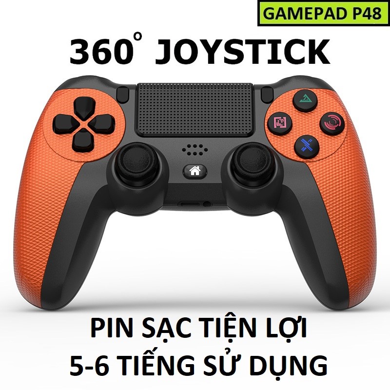 Gamepad Tay Game Không dây Bluetooth P48 cho máy tính - điện thoại - máy game Console