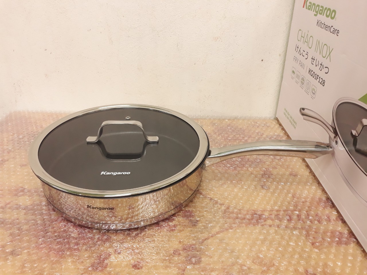 Chảo inox chống dính size 28cm KG01F128 hàng chính hãng