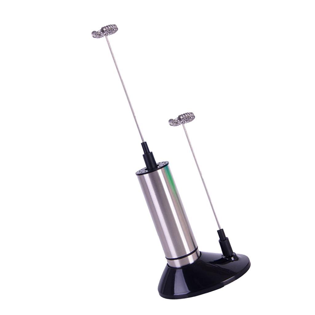 Double Spring Whisk Coffee Electric Milk Frother Egg Beater Kitchen Stirrer