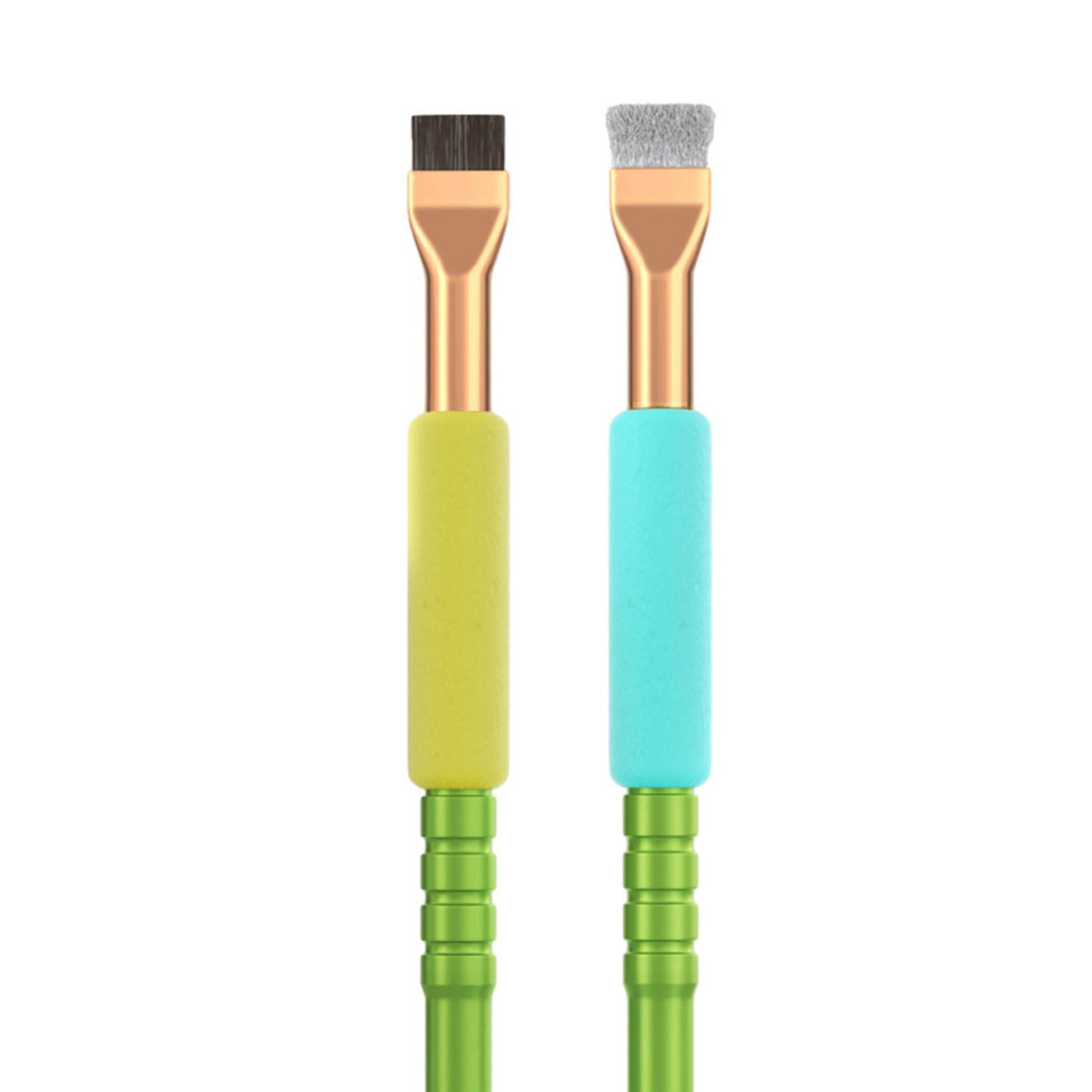 2 Pieces IC Pad Cleaning Brush Anti Static Anti Slip Metal Motherboard Brush