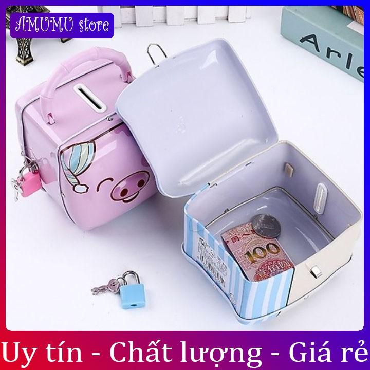 Ống Heo/ Lợn Két Sắt Tiết Kiệm HEO Siêu Dễ Thương Có Khóa Cho Bé