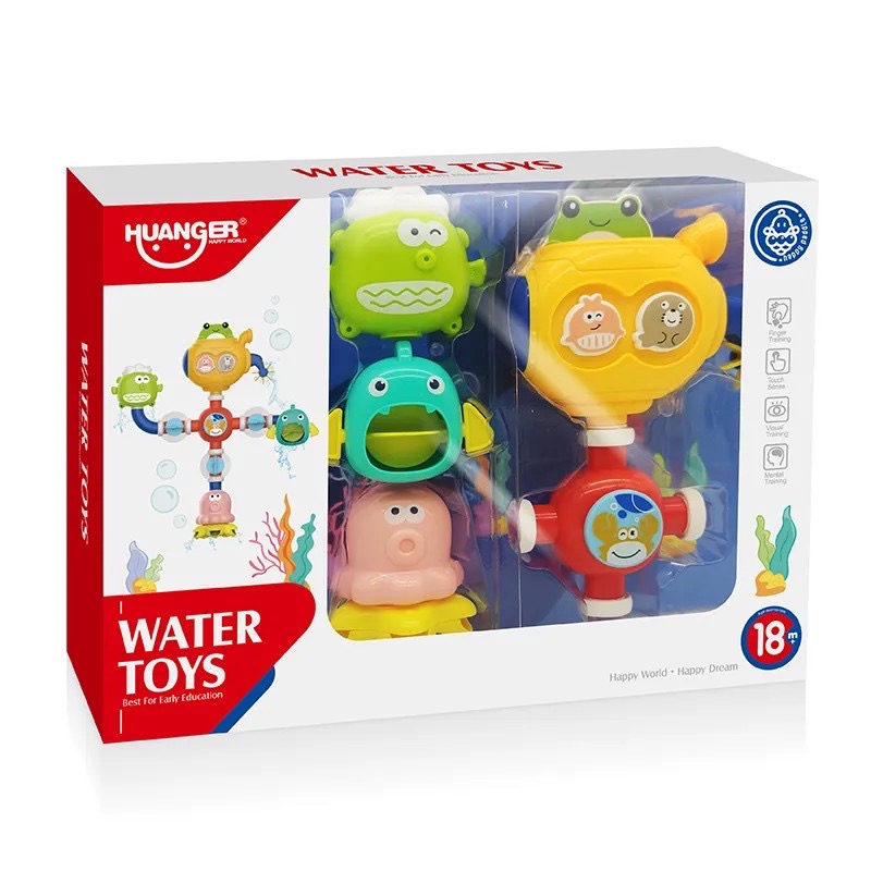 Đồ Chơi Sơ Sinh - Đồ chơi Nhà Tắm HUANGER Water Toys HE8070 - Robot Động Vật Biển Phun Nước Cho Bé Từ 18 Tháng Tuổi