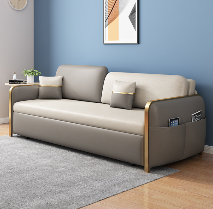 Sofa giường đa năng hộc kéo tay viền cao cấp HGK-24 ngăn chứa đồ tiện dụng Tundo KT 1m8