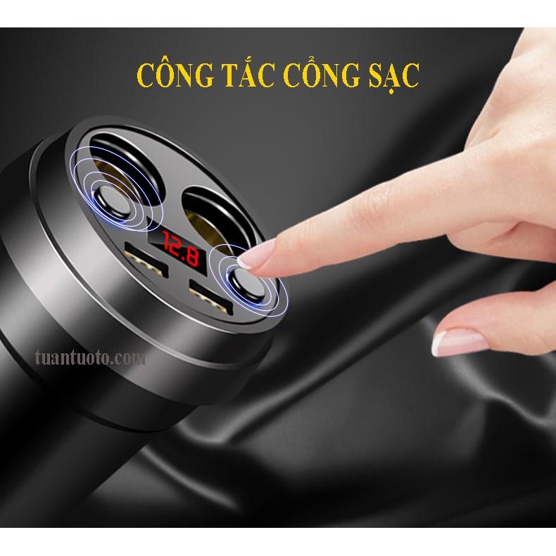 Cốc sạc đa năng 4 trong 1 trên ô tô