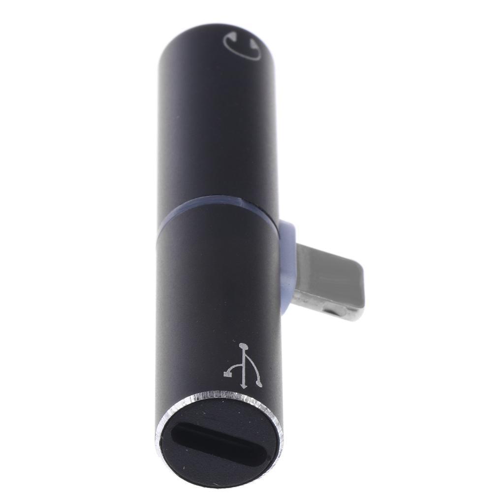 Aluminum Charger Audio Headphone Jack Adapter with Led Indicator Light