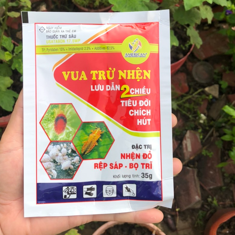 2 gói Vua Trừ Nhện- Chuyên trừ Nhện đỏ, rệp sáp, bọ trĩ- Lưu dẫn 2 chiều * gói 35gr