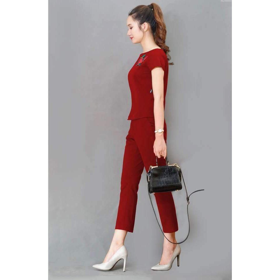 BỘ ĐỒ THÊU HOA HỒNG CAO CẤP B12