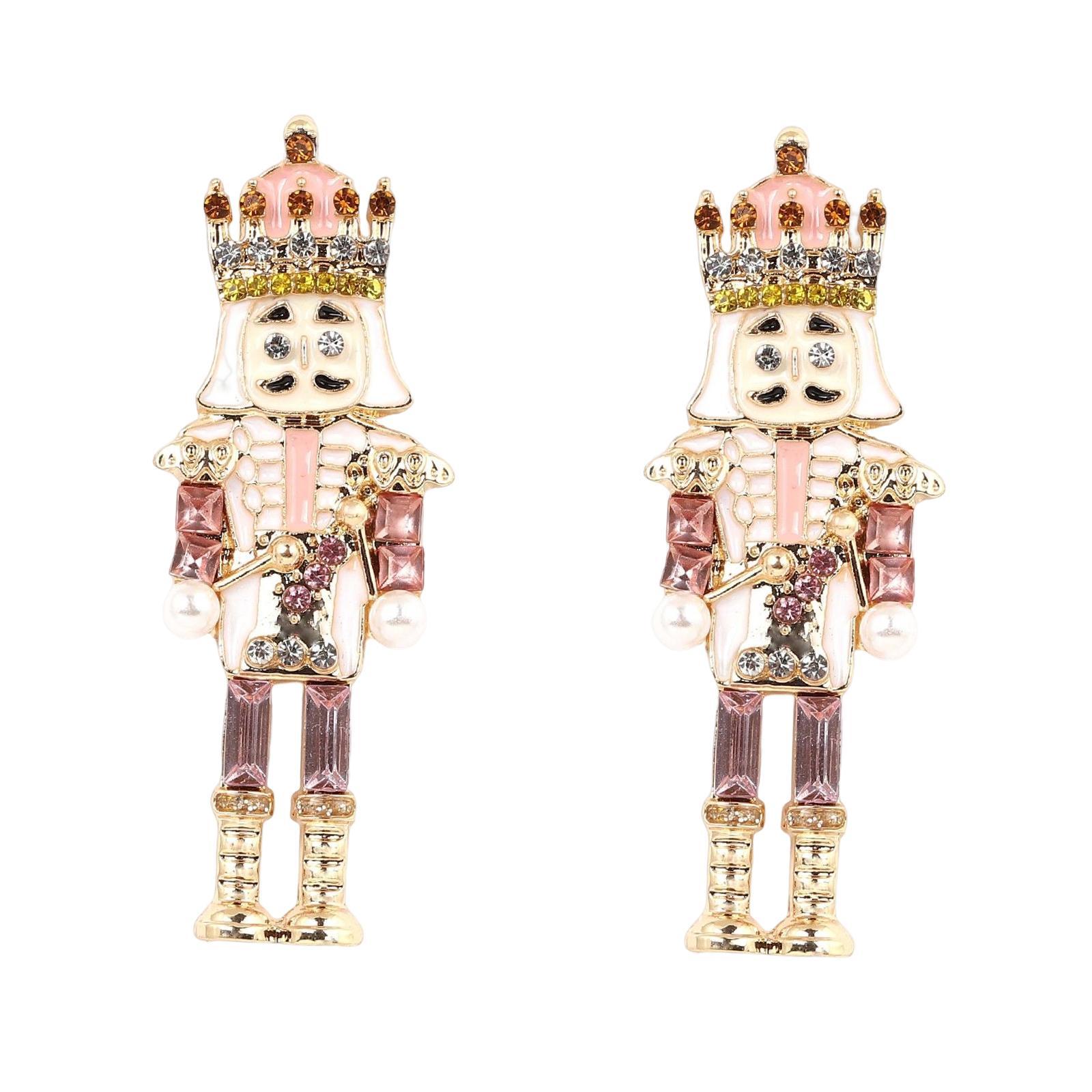 Trendy Cartoon Soldier Stud Earrings Zinc Alloy for Girl Engagement Wedding