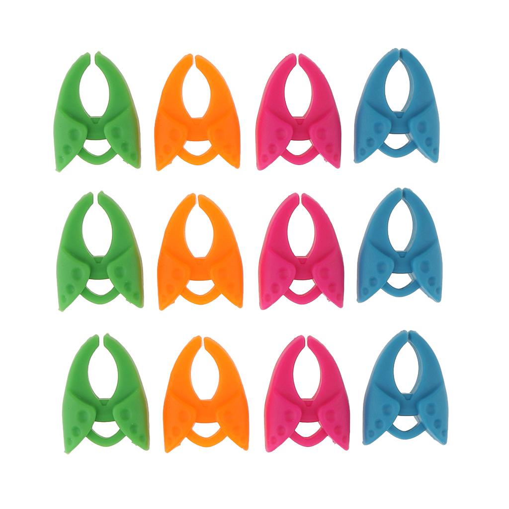 4x12 Pieces Assorted Color Bobbin Holders Clips