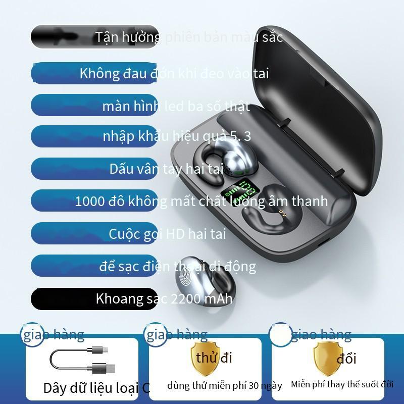 Tai nghe bluetooth không dây S19 mới được ưa chuộng nhất khái niệm dẫn truyền xương bán trong tai hai tai cảm ứng màn hình kỹ thuật số mẫu riêng phổ quát