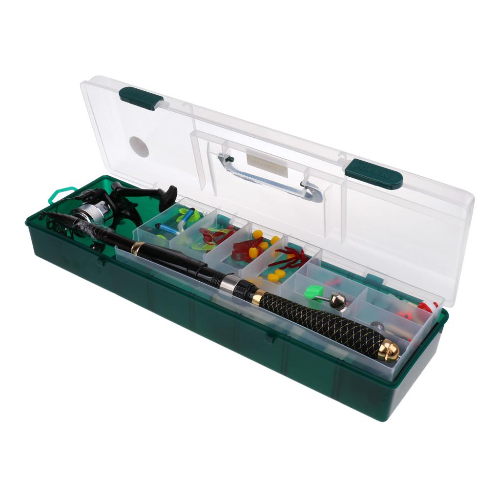 Fishing Full Kit Fishing Rods Kit Fishing Hooks Swivels Float Tackle Box