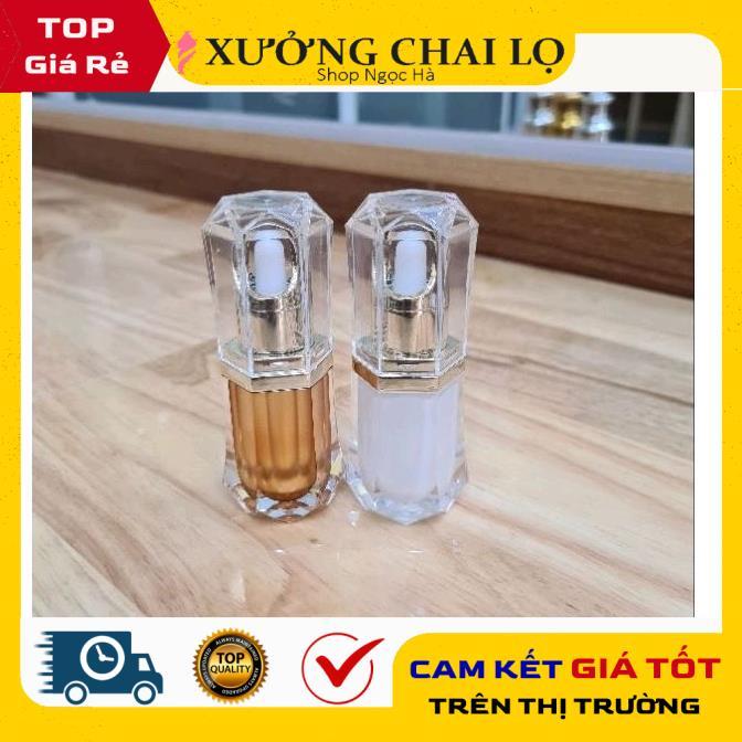 Lọ Đựng Tinh Dầu 10ml Quai Xách Thân Cạnh, Chiết Serum, Tinh Chất