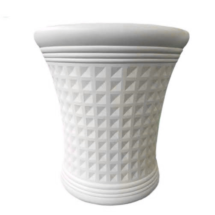 Chậu Nhựa Trắng Caro 3D - Chậu Caro Hình Loa, Sang Trọng, Bền Đẹp VTNN Nông Điền Trang