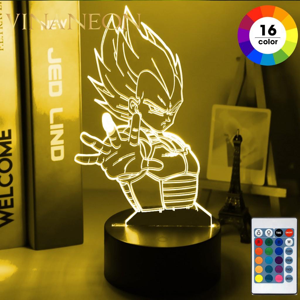 Tấm Mica Đèn Led Trang Trí Bàn Làm Việc, Phòng Ngủ DRAGONBALL Cho Anh Em Đam Mê Anime