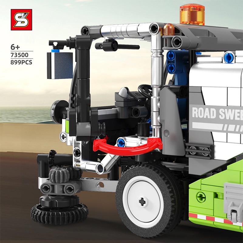 Đồ Chơi Lắp Ráp, Xếp Hình Xe Quét Dọn Làm Sạch Thành Phố JC City-Sweeper SY73500 ( có 2 bản)