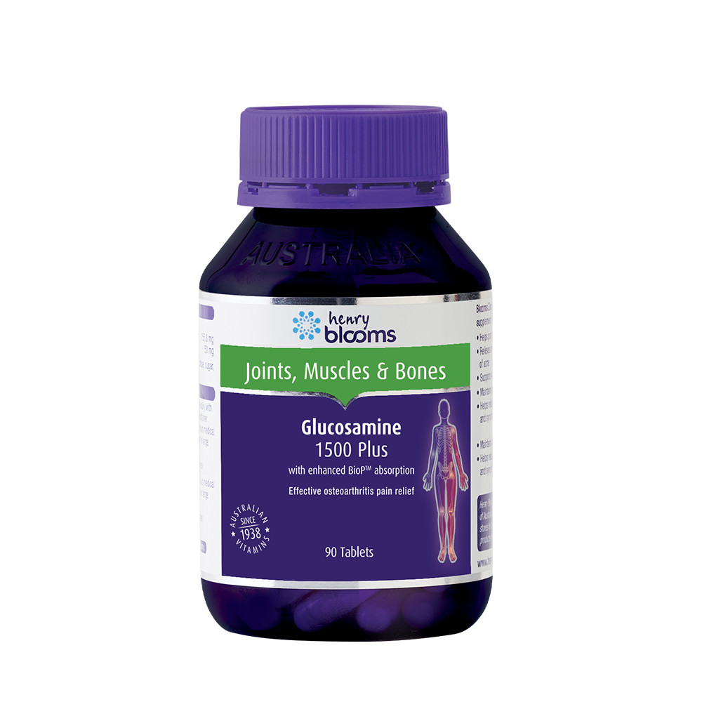 Viên Uống Henry Blooms Glucosamine 1500 Plus Bổ Xương Khớp Giúp Giảm Đau Nhức Xương Khớp Hiệu Quả đến từ Úc