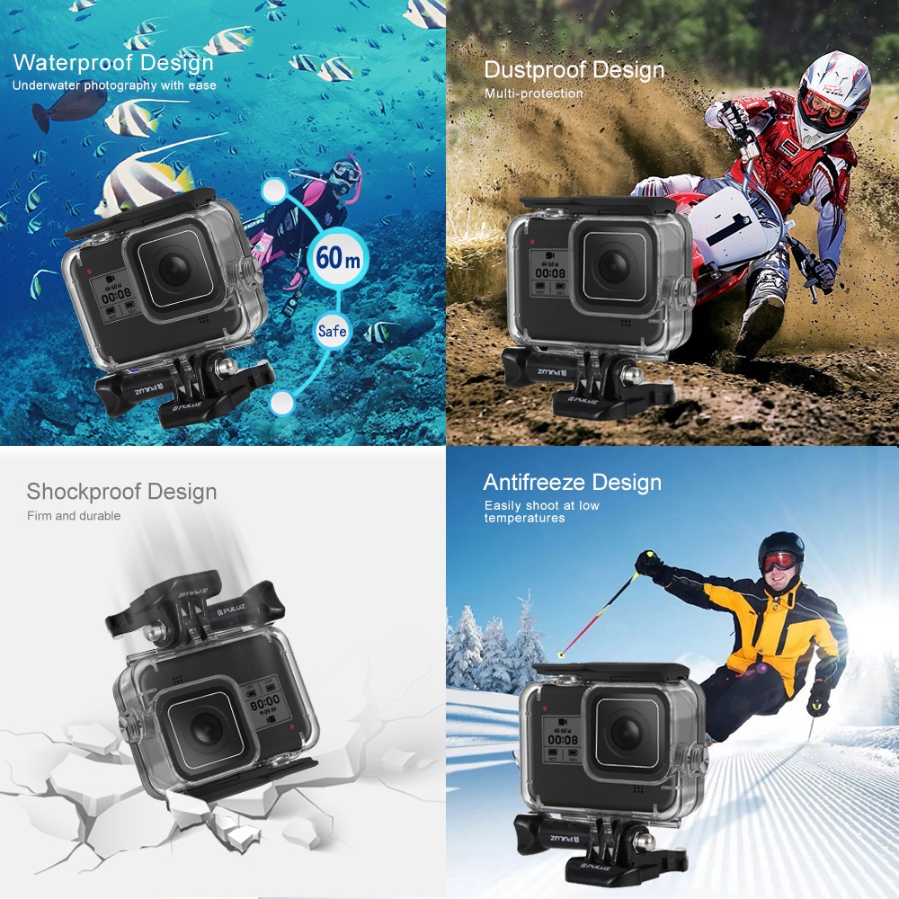 Hộp chống nước GoPro 8 Puluz - Hàng Nhập Khẩu