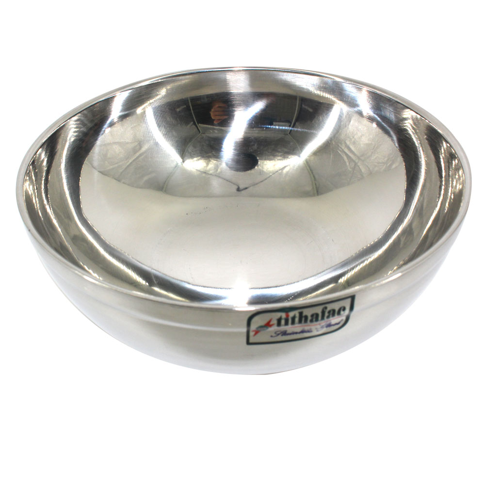 Combo 5 Tô Inox Cách Nhiệt 2 lớp Loại trơn và sâu đường kính 13,14,18 cm Tithafac