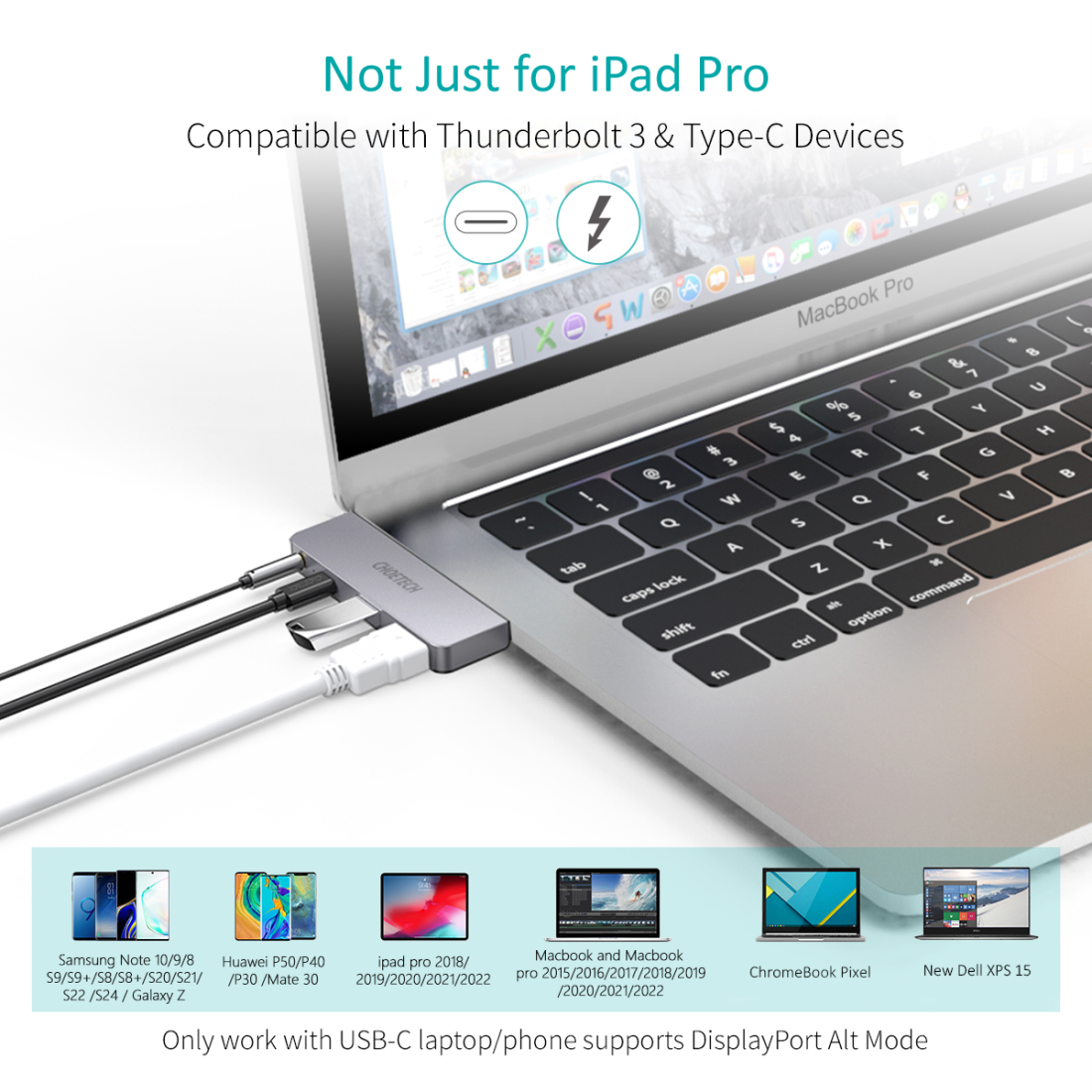 Hub Chuyển Đổi Type C to HDMI 4K 60Hz, Type C PD 60W, USB 2.0, AUX 3.5mm CHOETECH HUB-M13 - Hàng Chính Hãng