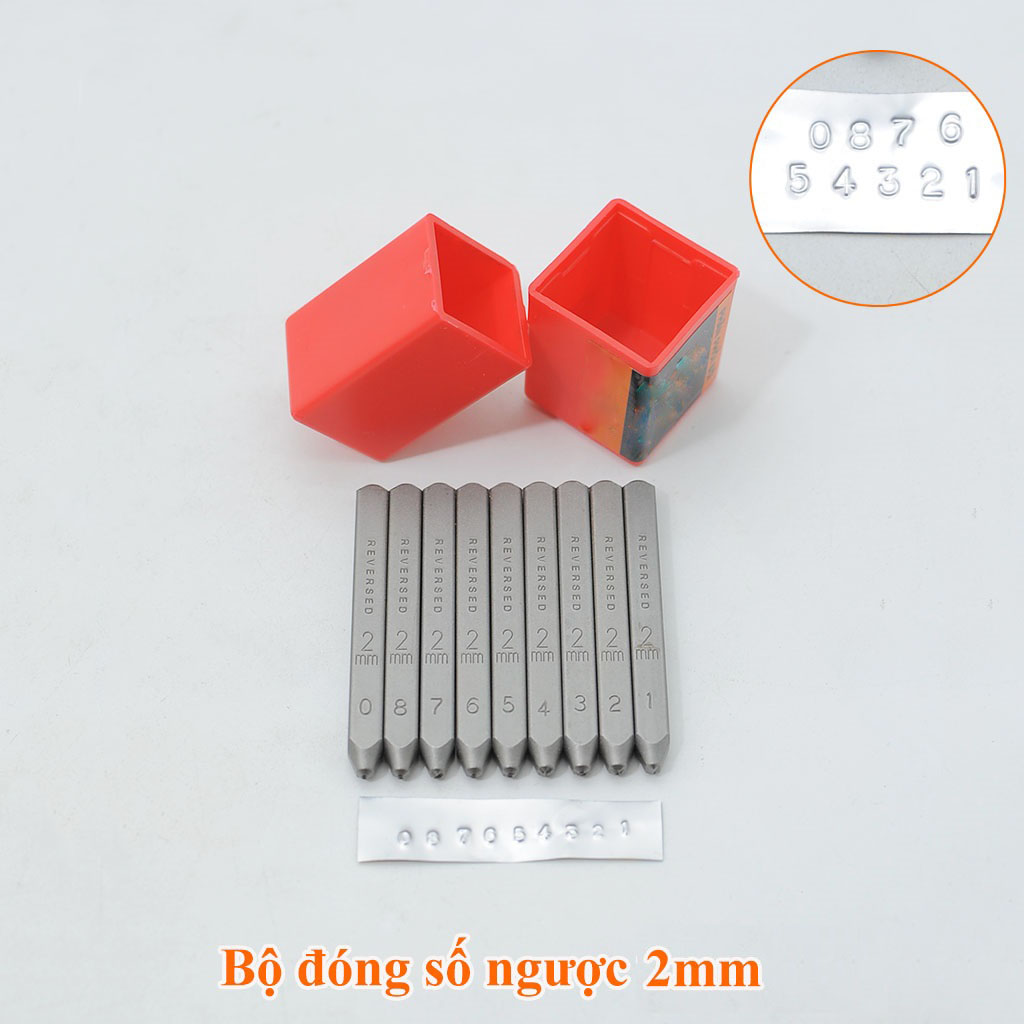 Bộ đục đóng số Ngược  thép CR-V Top 2mm