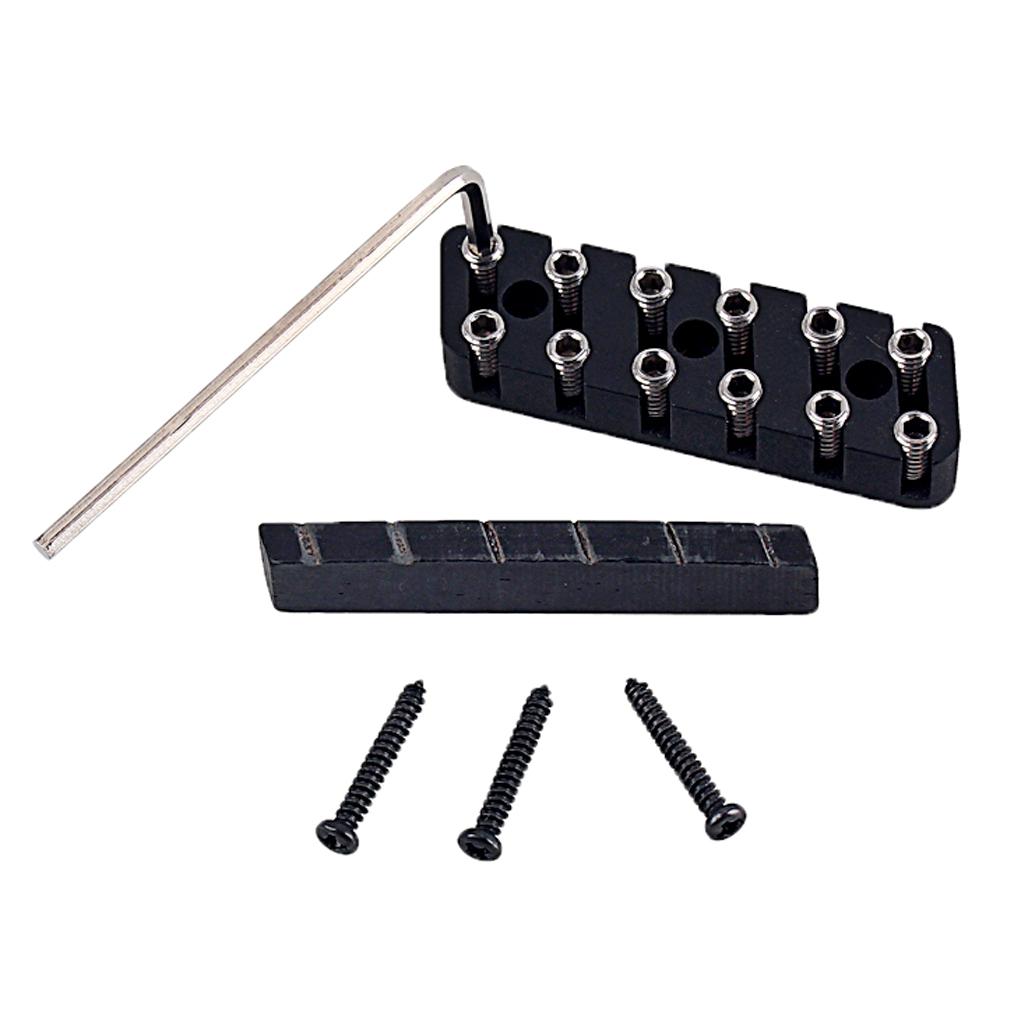 6/7/8 String Headless Guitar Bridge & Slotted Camel Bone Nut For Guitar Accs