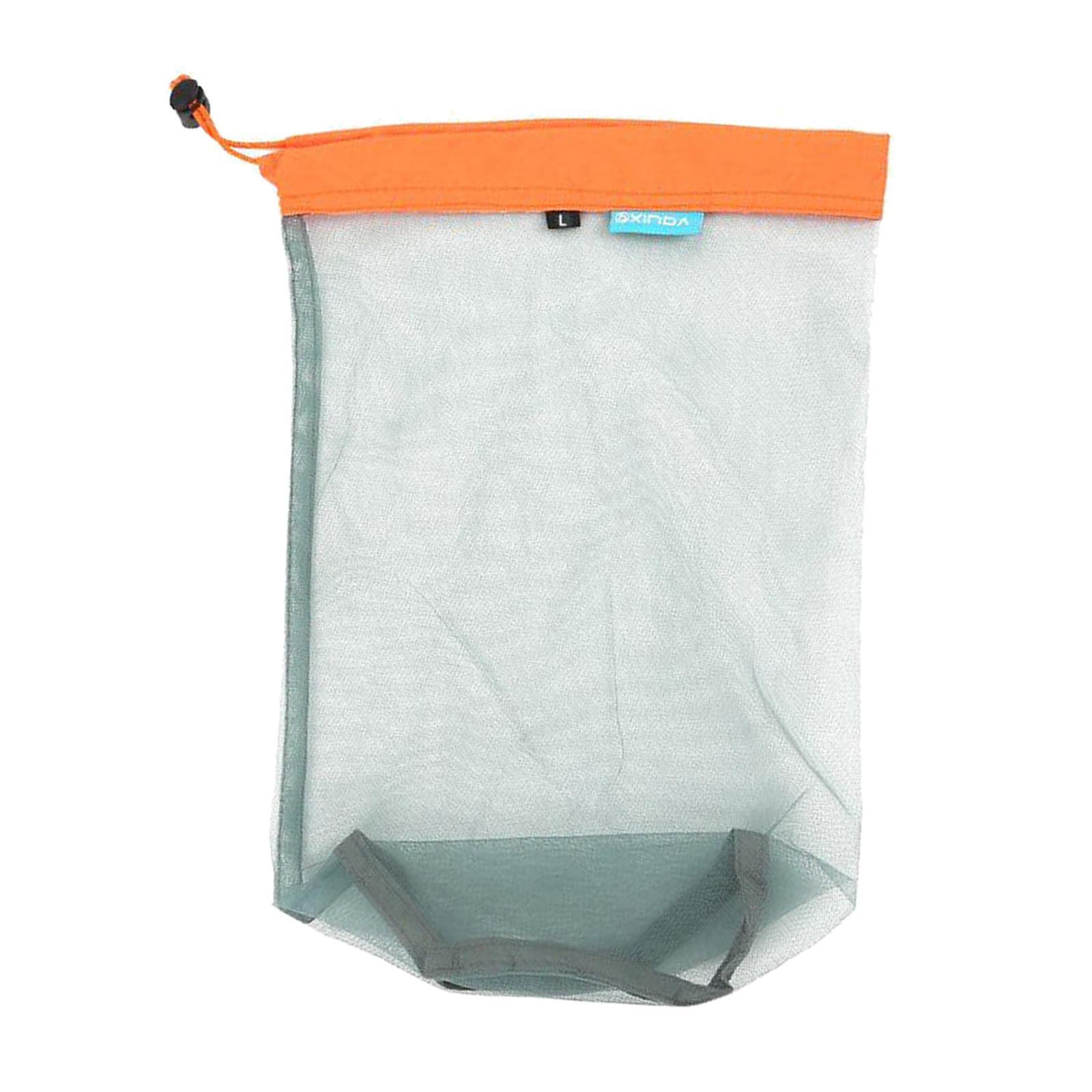 Light Stuff Sacks Nylon Mesh Drawstring Storage Bag for Camping Travel