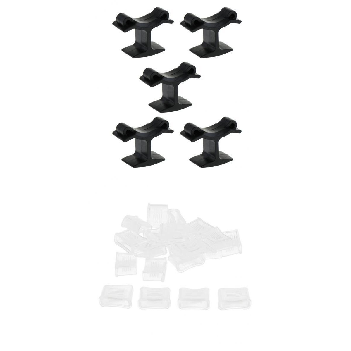 5x Referee Whistle Finger Clip Holder & 20pcs Whistles Mouth Grip Cushion