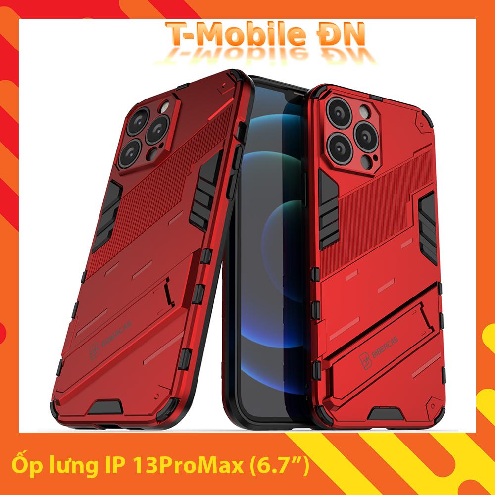 Ốp lưng cho iPhone 13 Pro Max, Ốp chống sốc Iron Man PUNK cao cấp kèm giá đỡ cho iPhone 13 Pro Max
