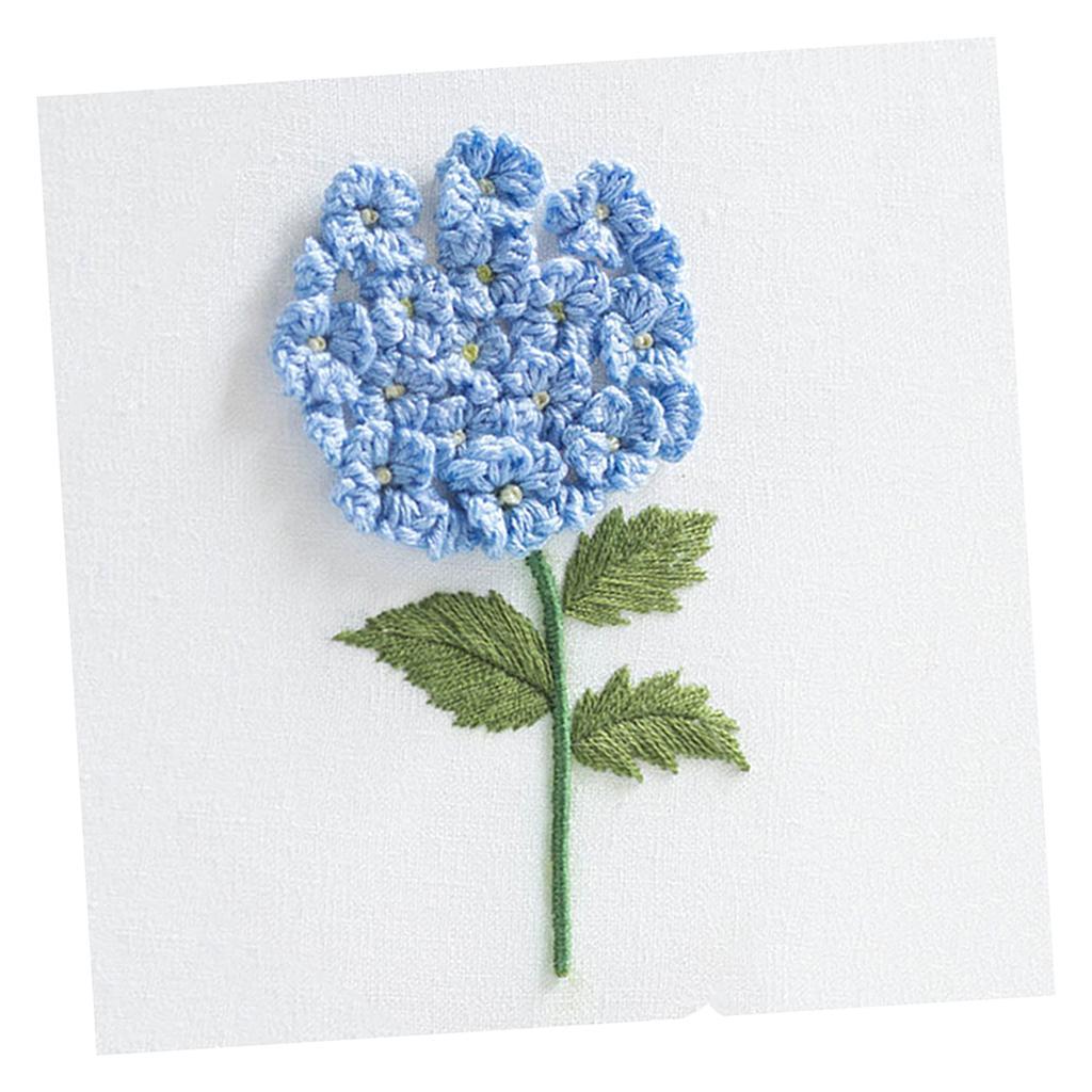 Hydrangea Handmade Embroidery Starter Kit DIY  for Home Decor