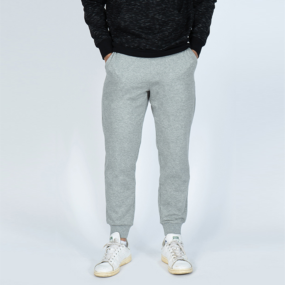 Quần Jogger thể thao nam NOVELTY trơn màu xám nhạt Melange 190917Q