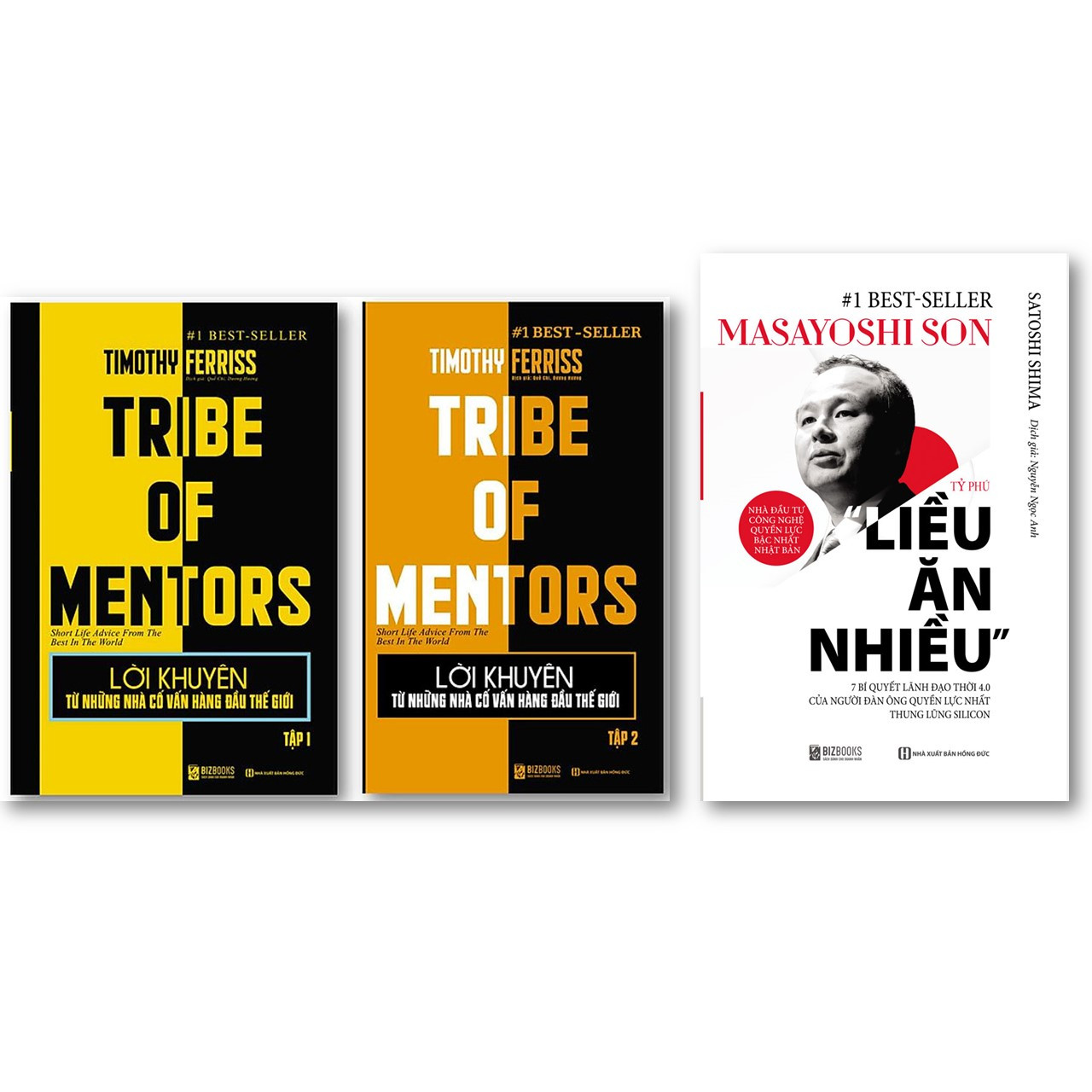 Bộ 3 Cuốn Sách dành cho những người thành công ''Masayoshi – Tỷ phú liều ăn nhiều Lời khuyên từ những nhà cố vấn hàng đầu thế giới – Tribe of mentor  và  kt