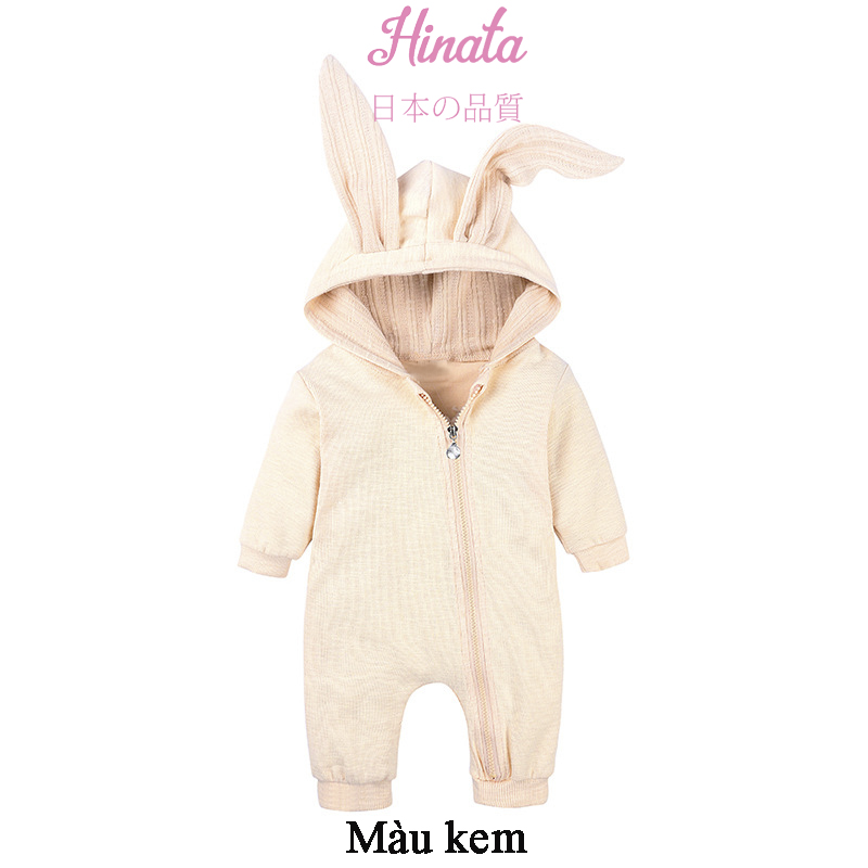 Set Romper unisex tai thỏ dễ thương BF52 Hinata cho bé