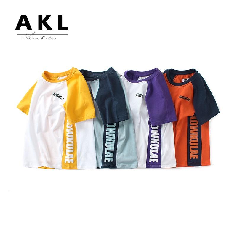 AL16 Size130-160 (21-40kg) Áo thun cho bé trai lớn Thời trang trẻ Em hàng quảng châu