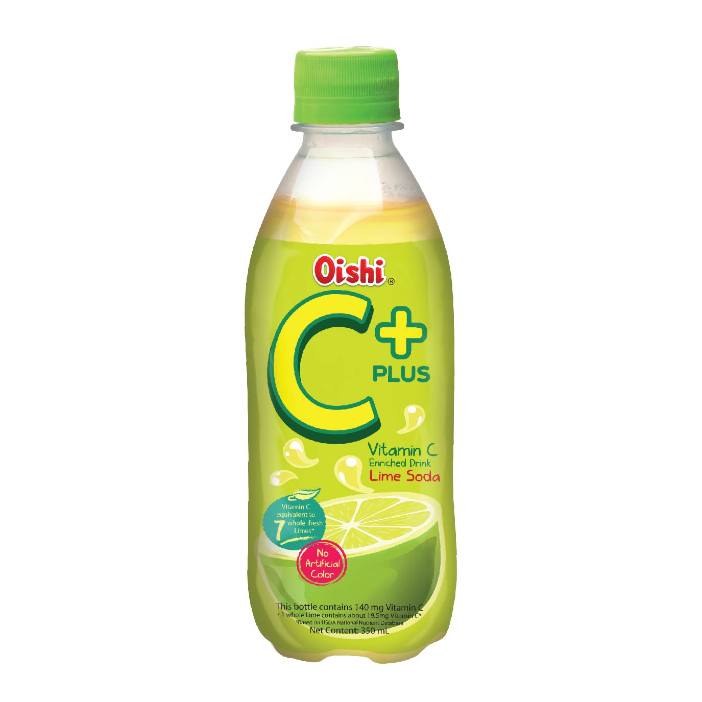Combo 24 chai Oishi Nước Soda Chanh C+ (350ml/chai)