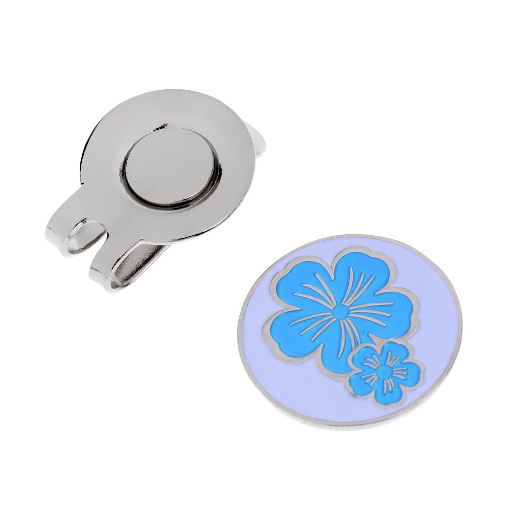 3 Pieces Flower Golf Hat Clip With Detachable Magnetic Golf Ball Marker