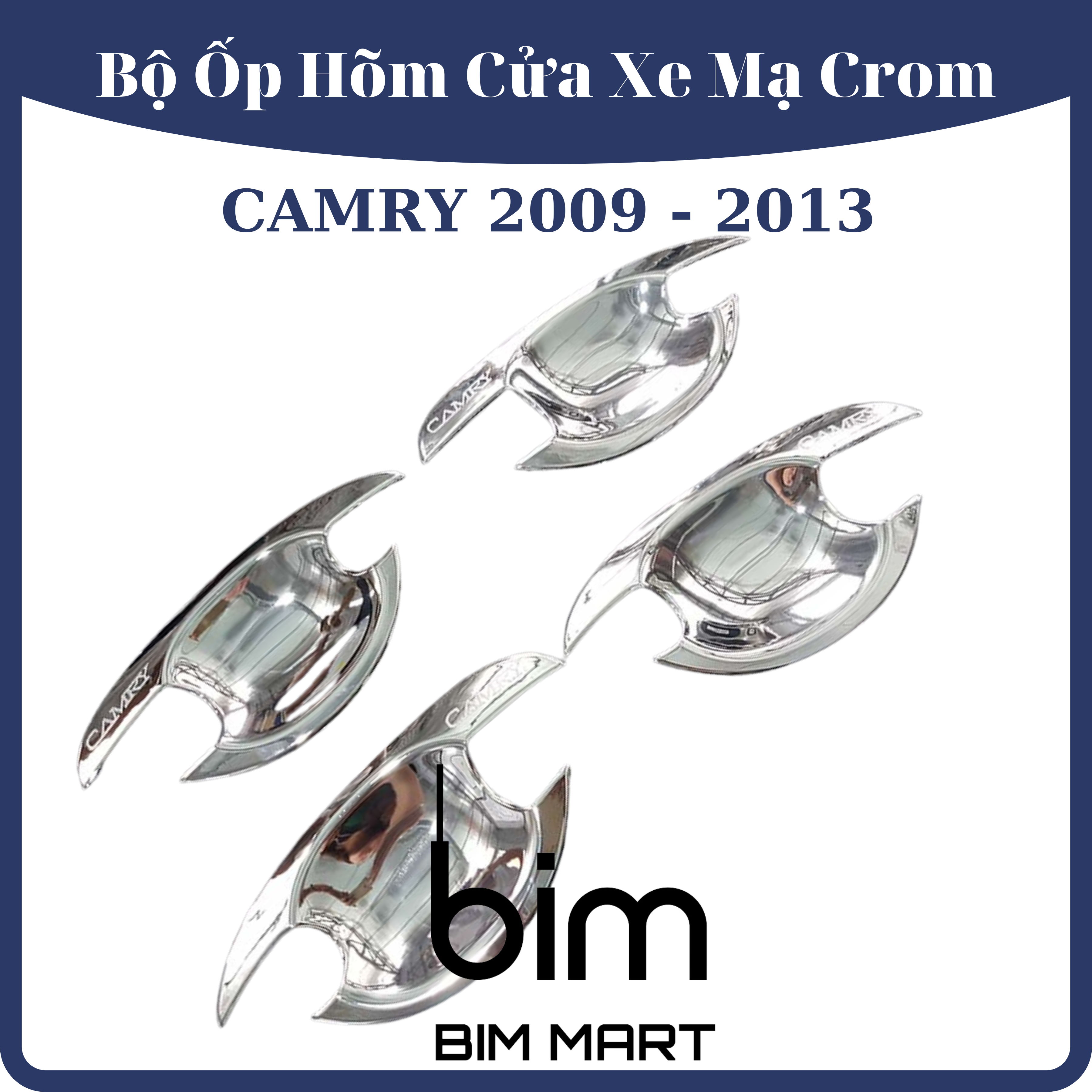 Bộ Ốp Hõm Cửa Dành Cho Xe Toyota Camry 2009 - 2013 Mạ Crom