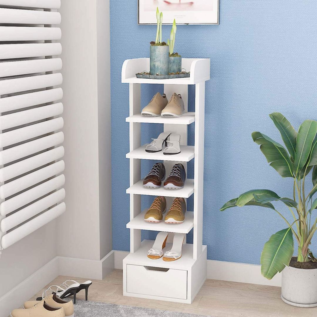 Kệ để giầy gỗ hiện đại SMLIFE Rainsford | Gỗ MDF dày 17mm chống ẩm | D30xR30xC110cm