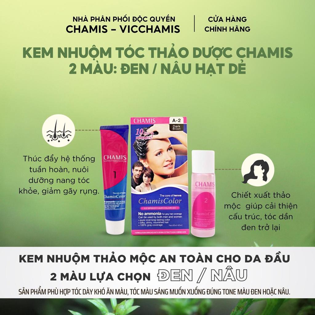 Kem nhuộm phủ tóc bạc dạng dầu gội CHAMIS