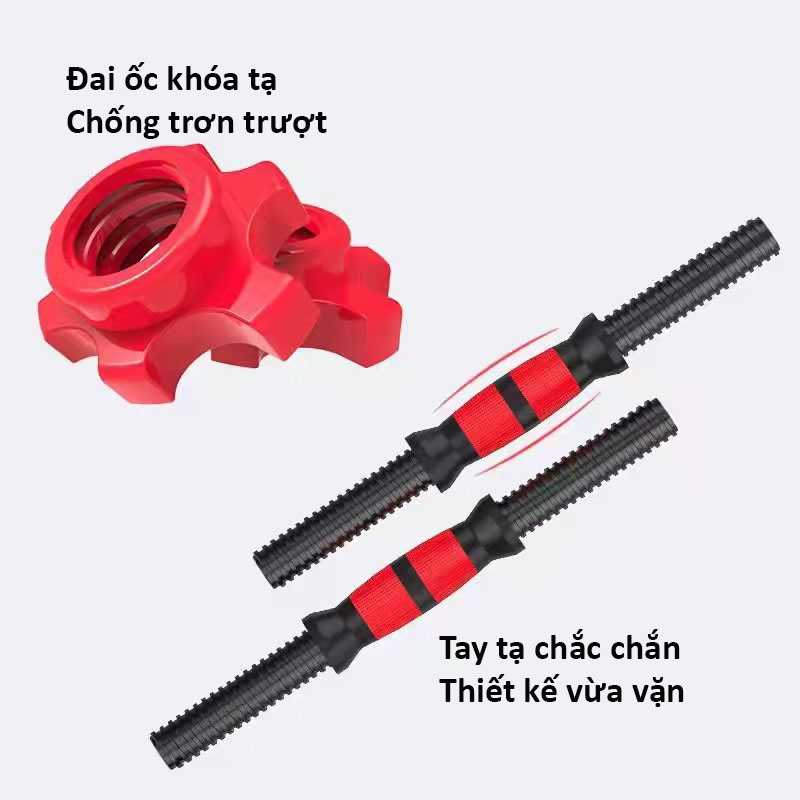 Bộ Tạ Tay + Tạ Đẩy 2in1 Đa Năng - Vật Liệu Cao Cấp - Đủ Kích Cỡ - Hàng Nhập Khẩu