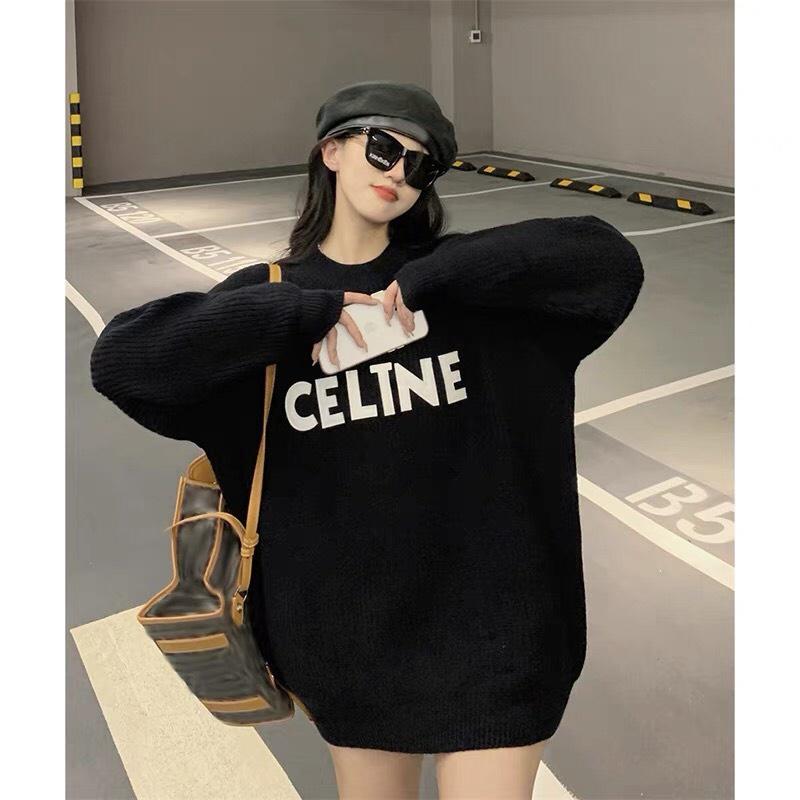 ✸℗Áo len ️ FREE SHIP CELTNE nữ đen siêu HOT , dáng rộng hàng thiết kế cao cấp dày dặn sang trọng cá tính