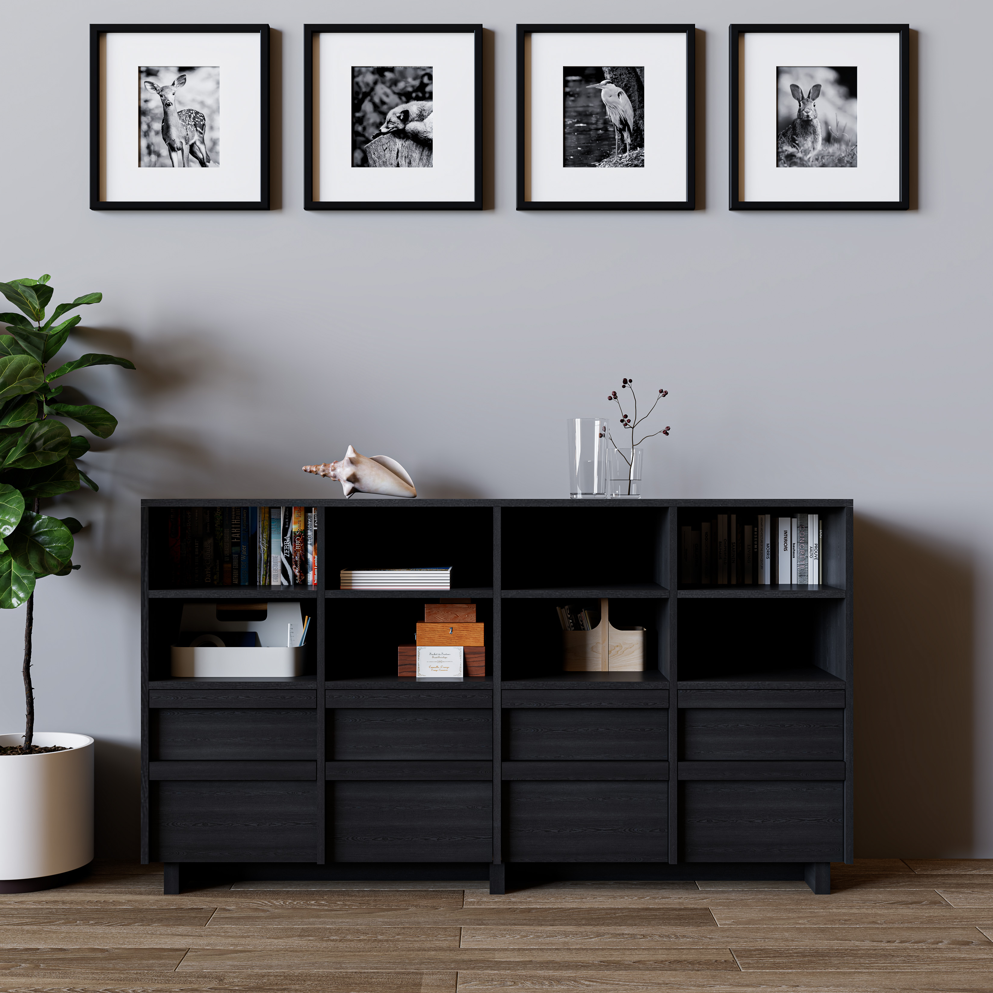MAVIS, Kệ lưu trữ nhiều ngăn , 160cm x 35cm x 90cm , THK_147