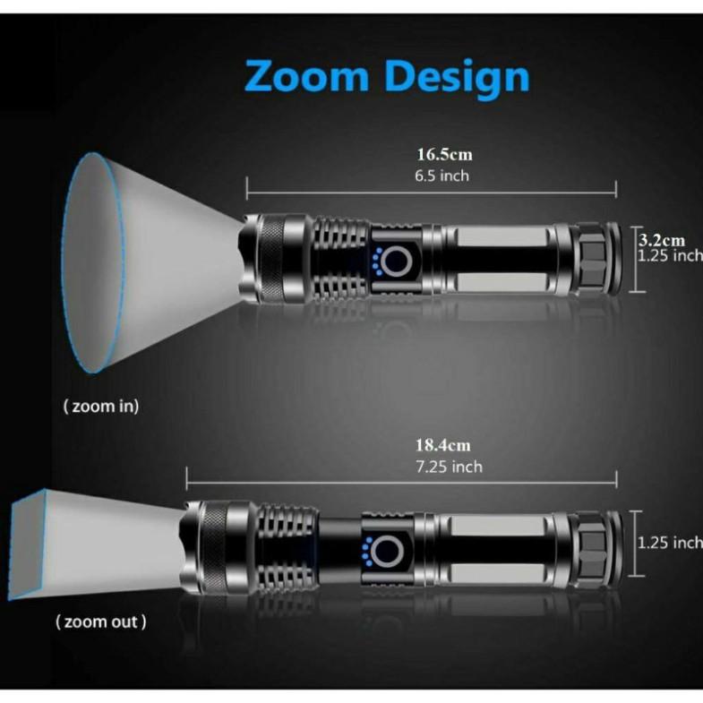 Đèn pin siêu sáng XHP50 ( cam kết chuẩn loại 1)