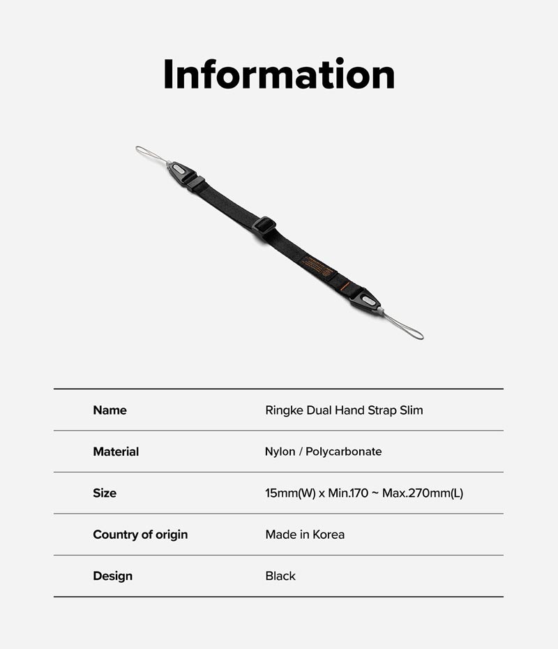 Dây đeo RINGKE Dual Hand Slim Strap - Hàng Chính Hãng