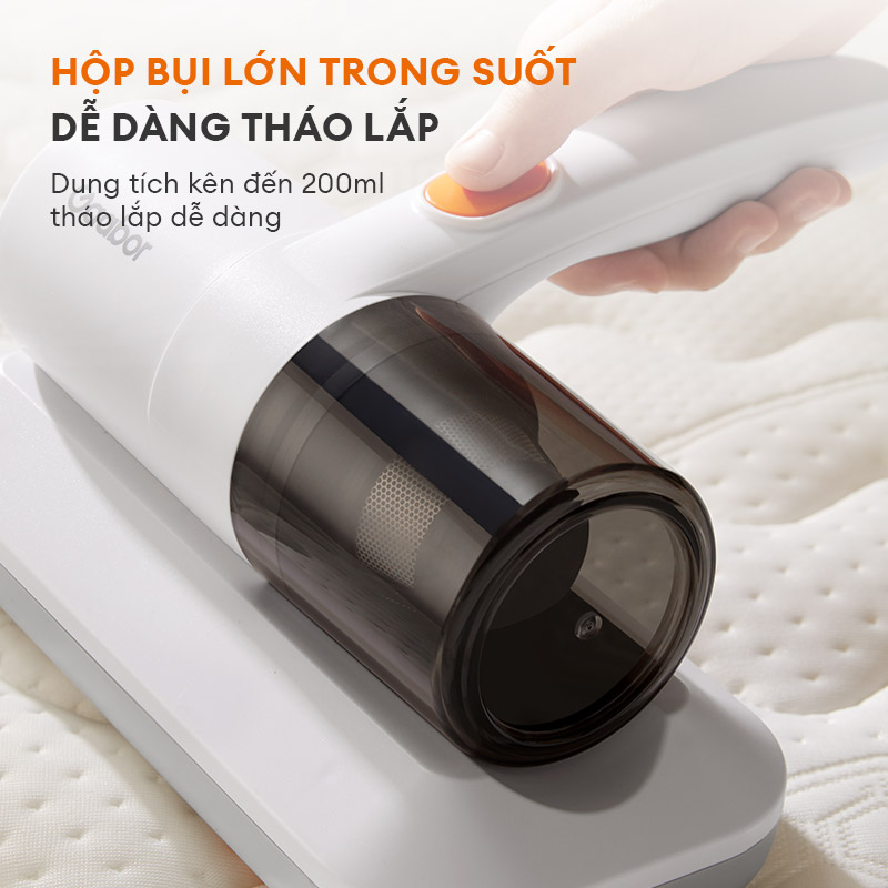 Máy hút bụi giường nệm Gaabor VCD10M-WH02A công suất 300W lực hút 10000PA có tia UV diệt khuẩn chăn ga ghế sofa - Hàng chính hãng