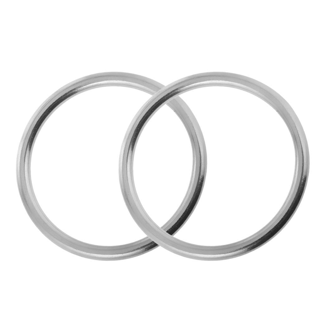2 Welded Stainless Steel O Round Rings Circle Craft Webbing Boat 1 Inch