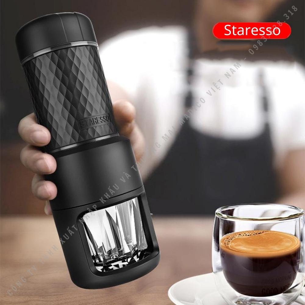 Máy pha cà phê cầm tay mini STARESSO SP-200 pha chế các loại espresso, capuchino - Hàng nhập khẩu